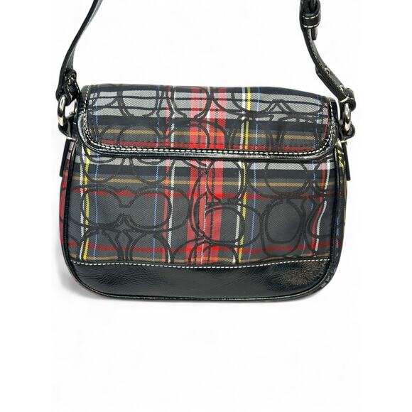 Coach Vintage Y2K Tartan Plaid Poppy Signature Small Penny Flap Shoulder Bag - Picture 4 of 9